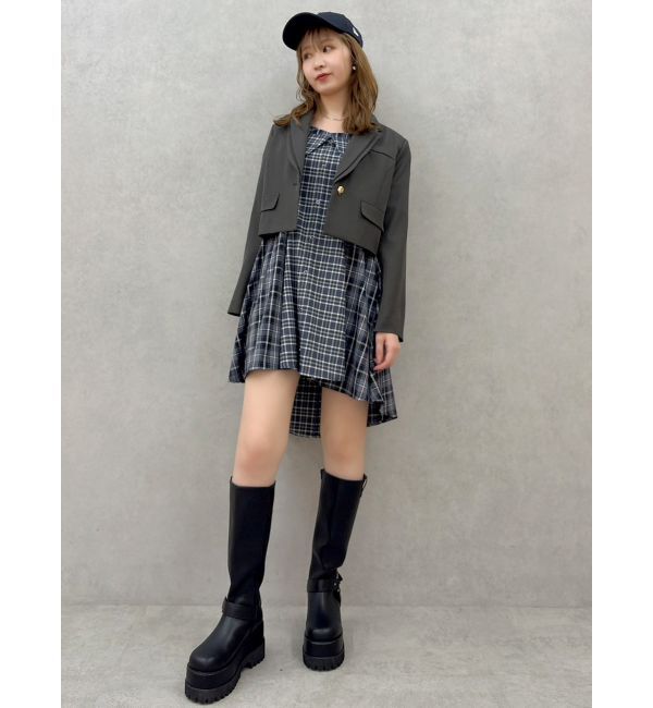 dazzlin「バイカーリングブーツ」|ロングブーツ|