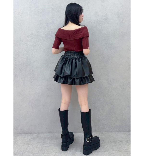 dazzlin「バイカーリングブーツ」|ロングブーツ|