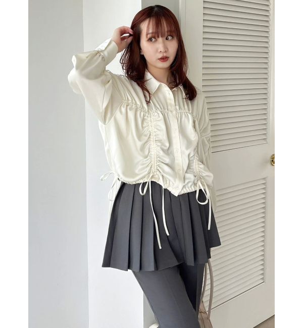 dazzlin「2WAYギャザーシャツブルゾン」|ブルゾン・スタジャン|