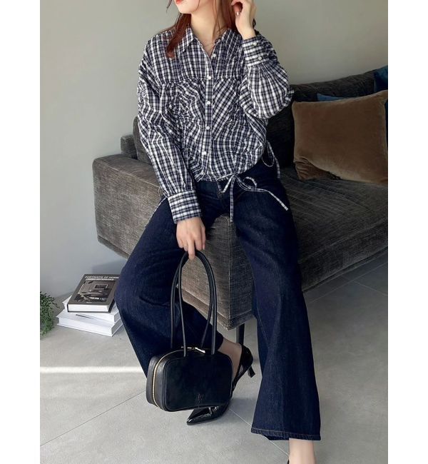 dazzlin「2WAYギャザーシャツブルゾン」|ブルゾン・スタジャン|