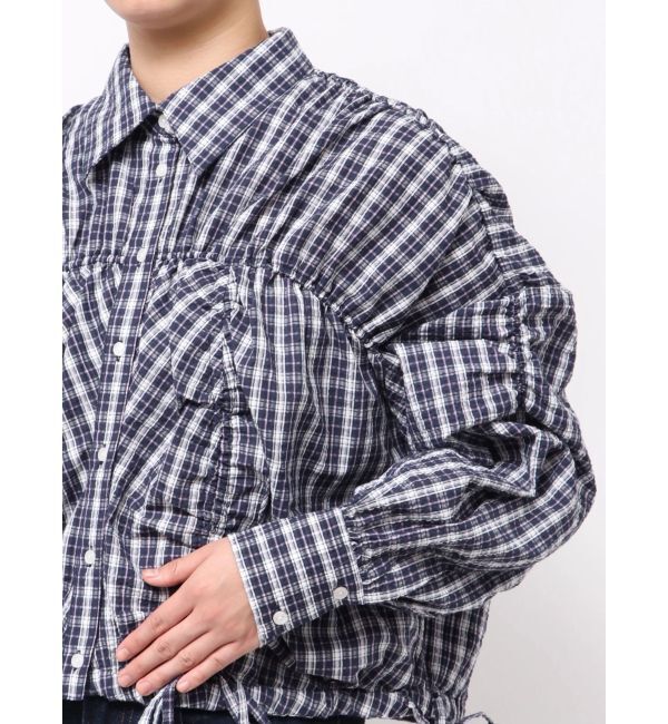 dazzlin「2WAYギャザーシャツブルゾン」|ブルゾン・スタジャン|