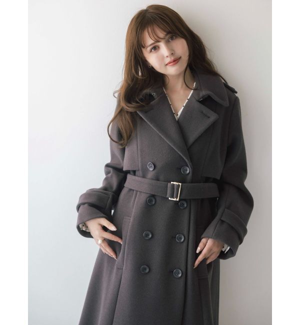 dazzlin「2WAYカラーウールライクトレンチコート」|トレンチコート|