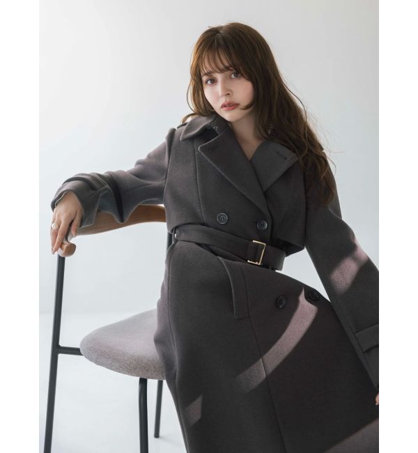 dazzlin「2WAYカラーウールライクトレンチコート」|トレンチコート|