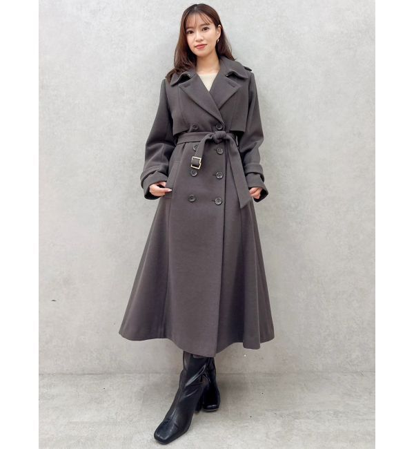 dazzlin「2WAYカラーウールライクトレンチコート」|トレンチコート|
