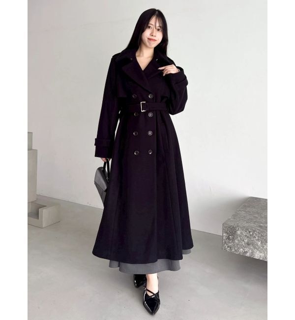 dazzlin「2WAYカラーウールライクトレンチコート」|トレンチコート|