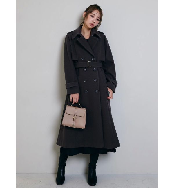 dazzlin「2WAYカラーウールライクトレンチコート」|トレンチコート|