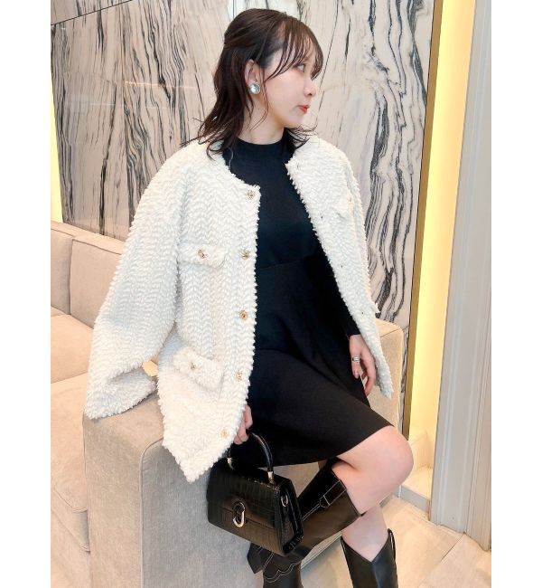 dazzlin「【20周年記念復刻！】ボアフレンチブルゾン」|ブルゾン・スタジャン|