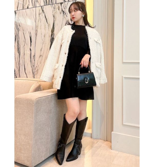 dazzlin「【20周年記念復刻！】ボアフレンチブルゾン」|ブルゾン・スタジャン|