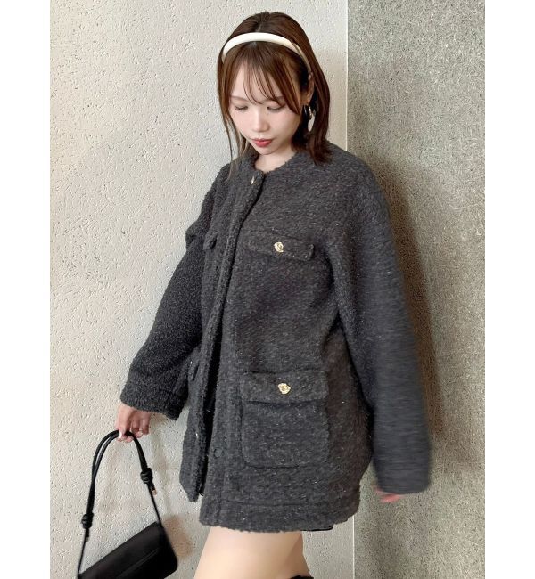 dazzlin「【20周年記念復刻！】ボアフレンチブルゾン」|ブルゾン・スタジャン|