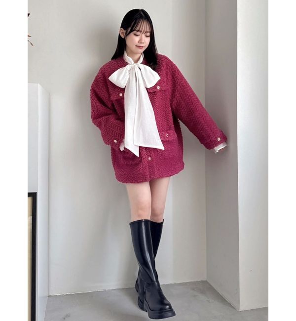 dazzlin「【20周年記念復刻！】ボアフレンチブルゾン」|ブルゾン・スタジャン|