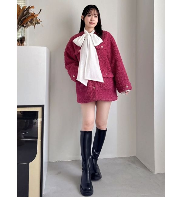 dazzlin「【20周年記念復刻！】ボアフレンチブルゾン」|ブルゾン・スタジャン|