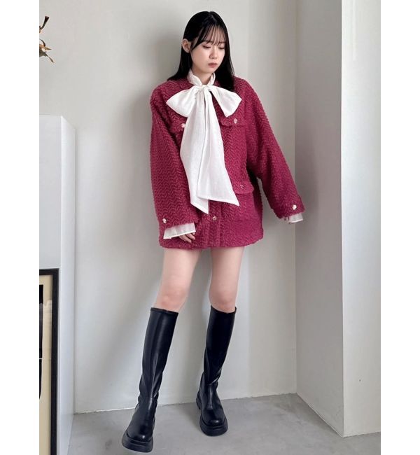 dazzlin「【20周年記念復刻！】ボアフレンチブルゾン」|ブルゾン・スタジャン|