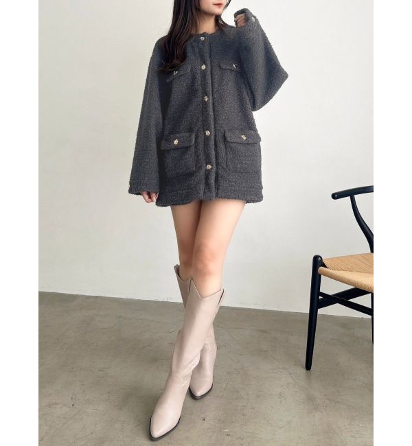 dazzlin「【20周年記念復刻！】ボアフレンチブルゾン」|ブルゾン・スタジャン|