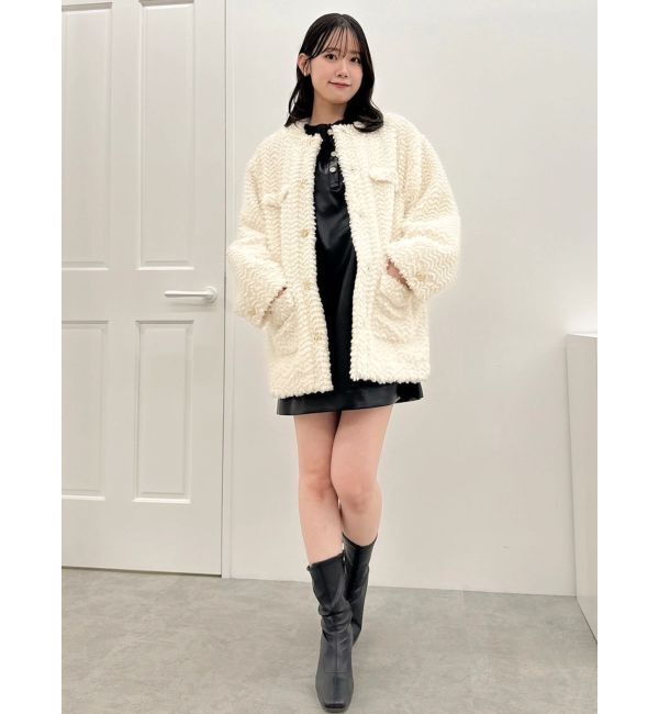 dazzlin「【20周年記念復刻！】ボアフレンチブルゾン」|ブルゾン・スタジャン|