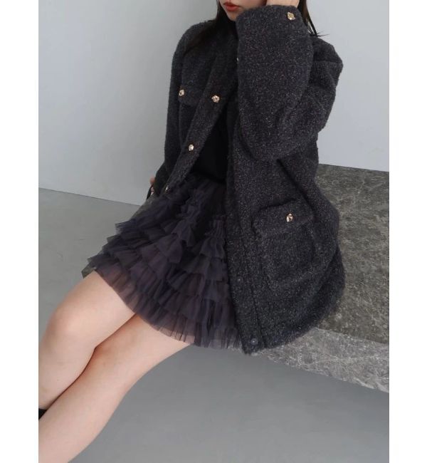 dazzlin「【20周年記念復刻！】ボアフレンチブルゾン」|ブルゾン・スタジャン|