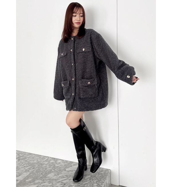 dazzlin「【20周年記念復刻！】ボアフレンチブルゾン」|ブルゾン・スタジャン|