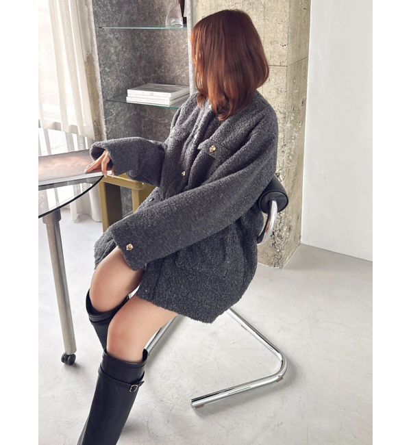 dazzlin「【20周年記念復刻！】ボアフレンチブルゾン」|ブルゾン・スタジャン|