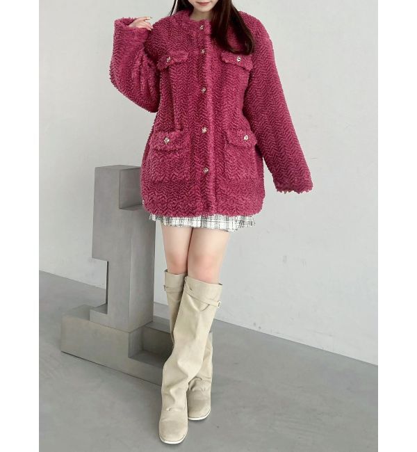 dazzlin「【20周年記念復刻！】ボアフレンチブルゾン」|ブルゾン・スタジャン|