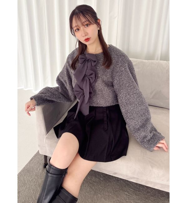 dazzlin「トリプルリボンショートブルゾン」|ブルゾン・スタジャン|