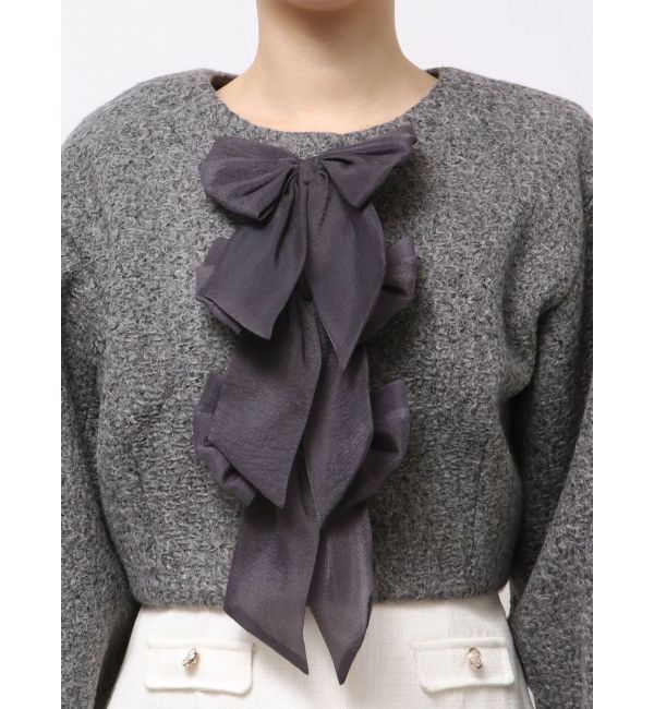 dazzlin「トリプルリボンショートブルゾン」|ブルゾン・スタジャン|