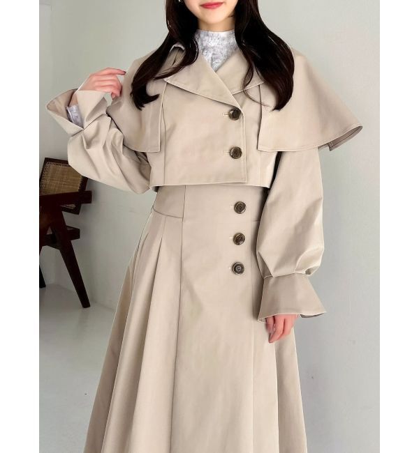 dazzlin「ケープショートトレンチジャケット」|トレンチコート|