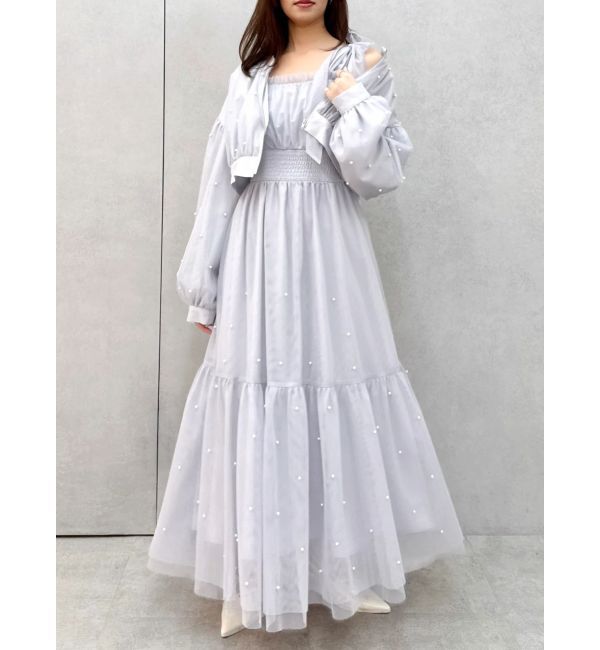 dazzlin「パールツキチュールブルゾン」|ブルゾン・スタジャン|