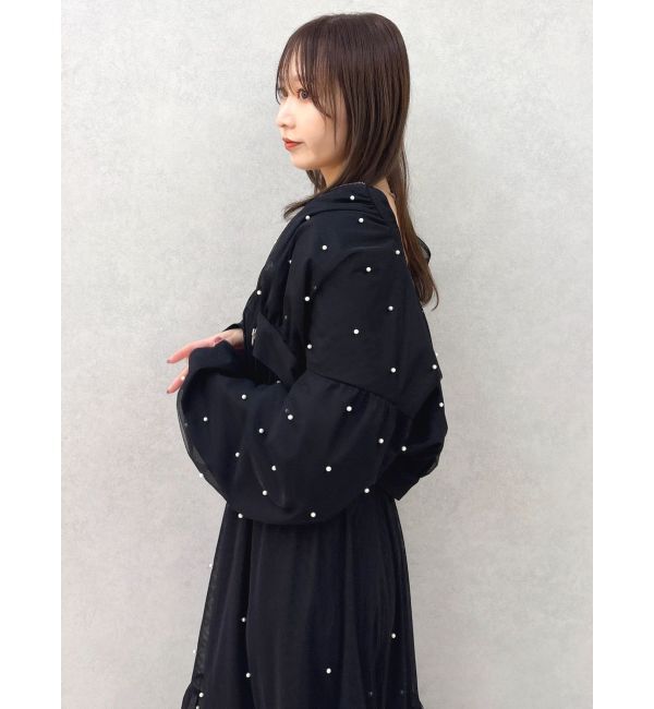 dazzlin「パールツキチュールブルゾン」|ブルゾン・スタジャン|