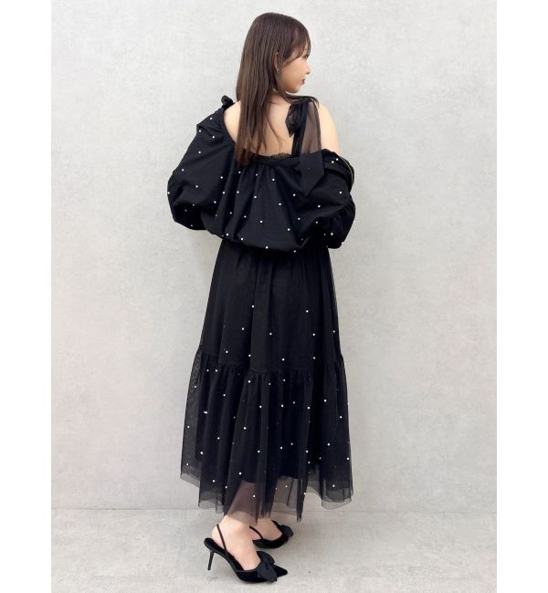 dazzlin「パールツキチュールブルゾン」|ブルゾン・スタジャン|