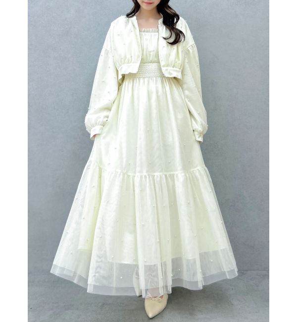 dazzlin「パールツキチュールブルゾン」|ブルゾン・スタジャン|