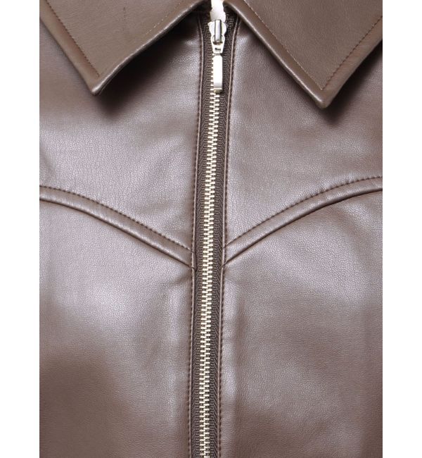 dazzlin「サイドギャザーショートブルゾン」|ブルゾン・スタジャン|