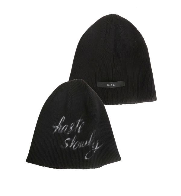 EMODA「グラフィックプリントビーニー」|ニット帽|