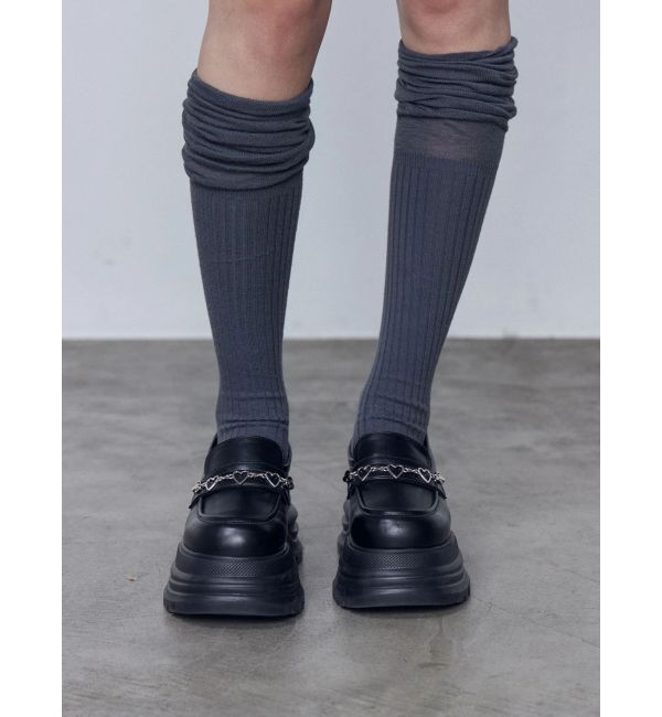 EMODA「ハートチェーンローファー」|ローファー|