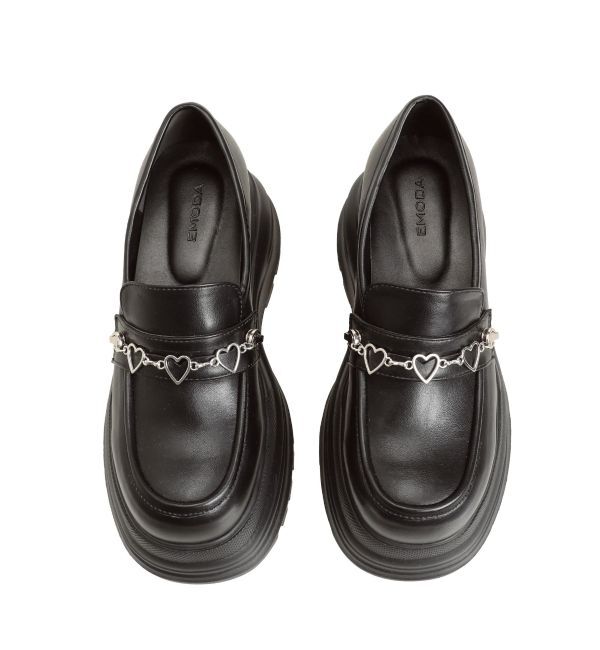 EMODA「ハートチェーンローファー」|ローファー|