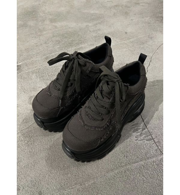 EMODA「【WEB限定カラー登場！】エアバルキーカットオフスニーカー」|スニーカー|カーキ