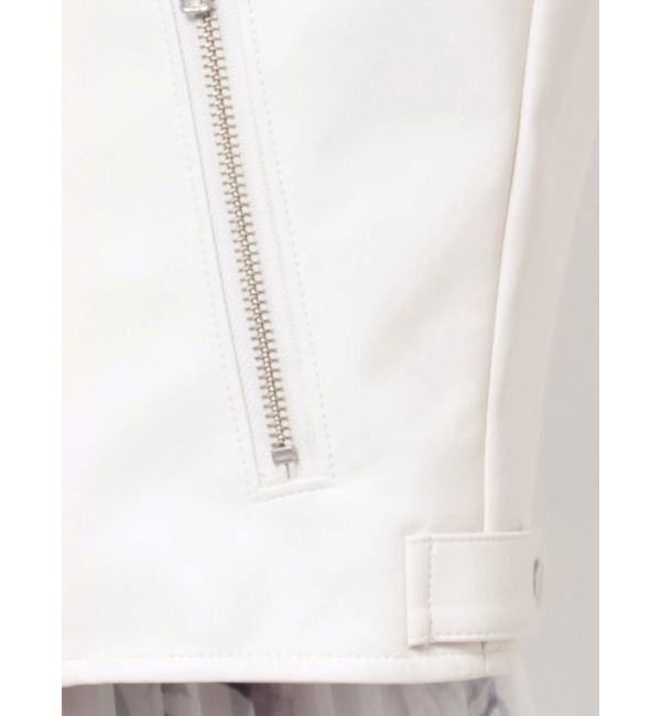 MERCURYDUO「フェイクレザーコンパクトライダースジャケット」|ライダースジャケット|