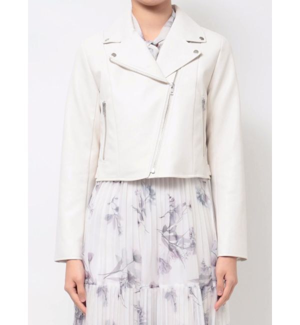 MERCURYDUO「フェイクレザーコンパクトライダースジャケット」|ライダースジャケット|