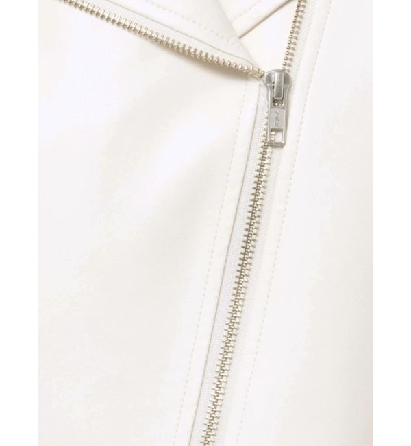 MERCURYDUO「フェイクレザーコンパクトライダースジャケット」|ライダースジャケット|