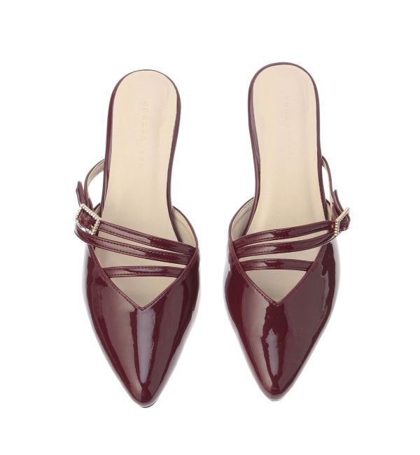 MERCURYDUO「ポインテッドストラップミュール」|パンプス|