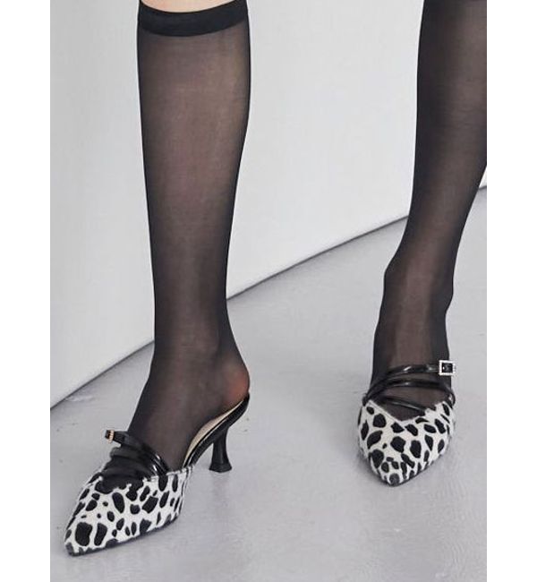 MERCURYDUO「ポインテッドストラップミュール」|パンプス|ミックス