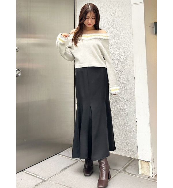 MERCURYDUO「バックレースアップストレッチマーメイドスカート」|スカート|