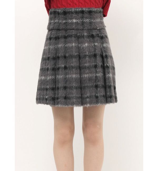 MERCURYDUO「シャギーチェックボックスプリーツミニスカパン」|その他|