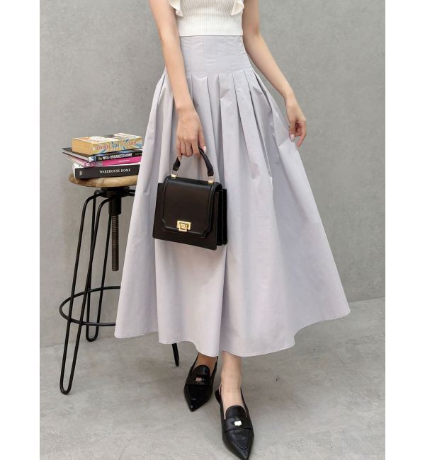 MERCURYDUO「タフタタックフレアスカート」|スカート|