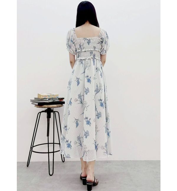 MERCURYDUO「ボタニカルフラワー2WAYシャーリングワンピース」|ワンピース|