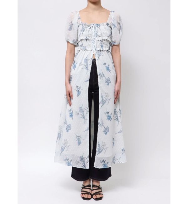 MERCURYDUO「ボタニカルフラワー2WAYシャーリングワンピース」|ワンピース|