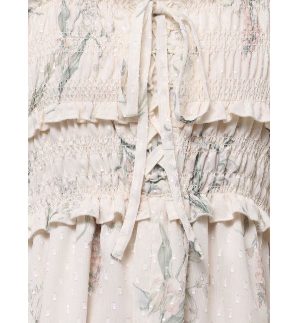 MERCURYDUO「ボタニカルフラワー2WAYシャーリングワンピース」|ワンピース|