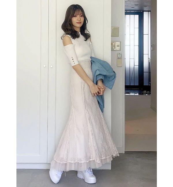 MERCURYDUO「スタンドカラーコルセットデニムジャケット」|デニムジャケット|