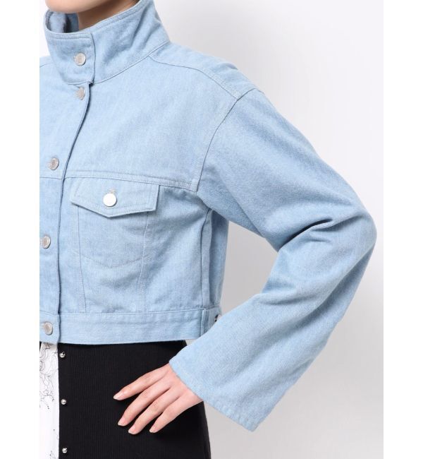 MERCURYDUO「スタンドカラーコルセットデニムジャケット」|デニムジャケット|
