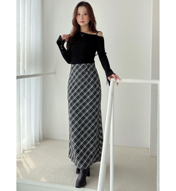 MERCURYDUO「バイアスナロースカート」|スカート|