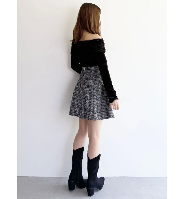 MERCURYDUO「カットツィードミニスカパン」|スカート|