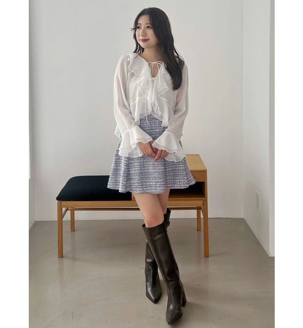 MERCURYDUO「カットツィードミニスカパン」|スカート|